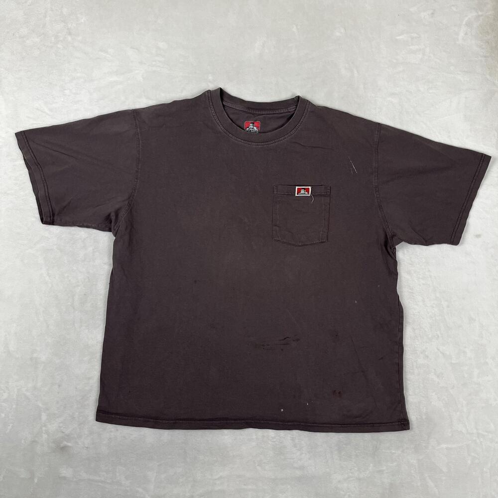 Ben Davis T-Shirt Mens XL Gray Pocket Logo Workwear Tagless Cotton Tee